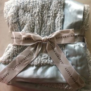 Little Giraffe Lush Herringbone Blanket Set